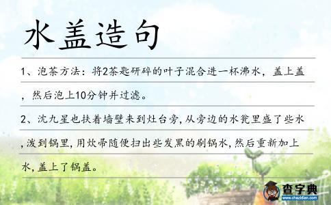 水蓋造句