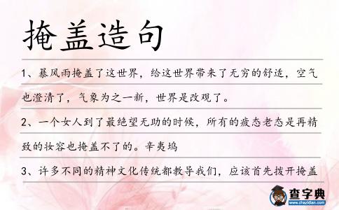 掩蓋造句