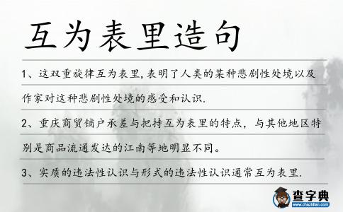 互為表里造句