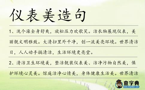 儀表美造句