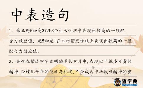 中表造句