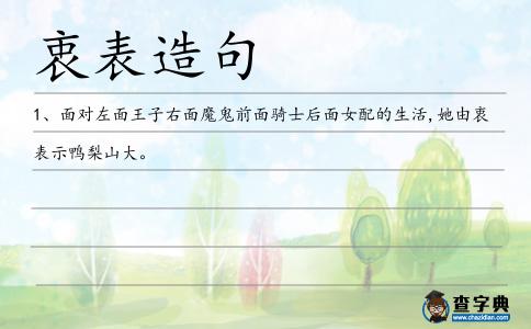 衷表造句