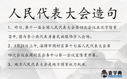 人民代表大會造句