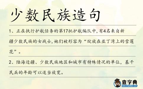 少數民族造句