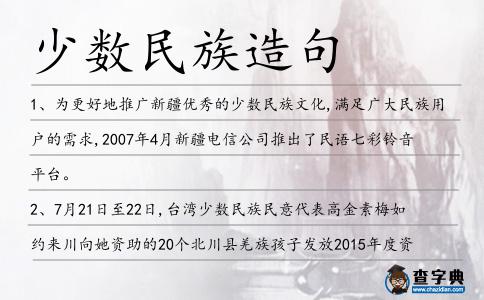 少數民族造句