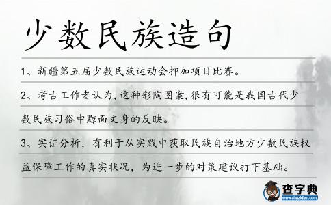少數民族造句