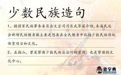 少數民族造句