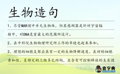 生物造句