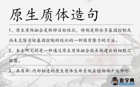 原生質體造句