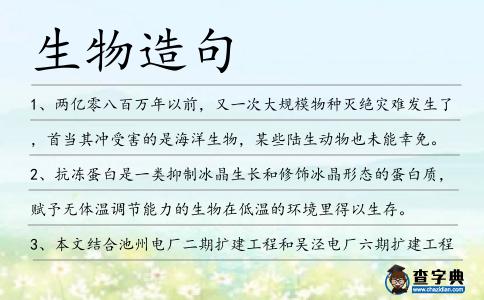 生物造句