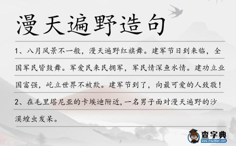 漫天遍野造句