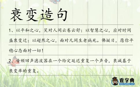 衰變造句