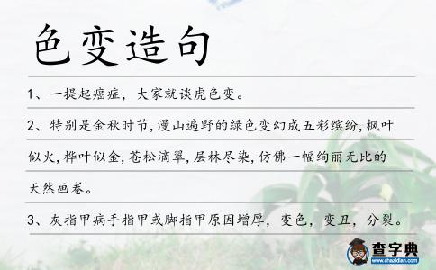 色變造句