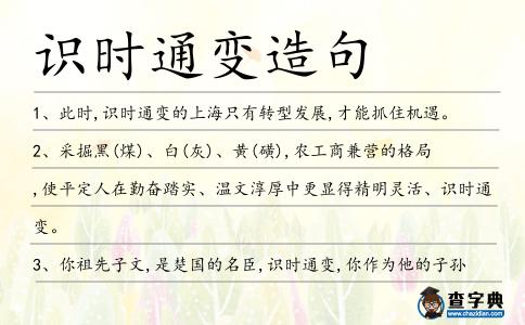 識時通變造句