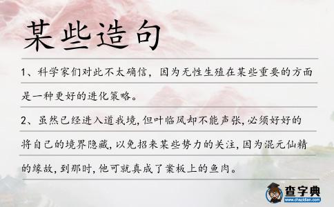 某些造句
