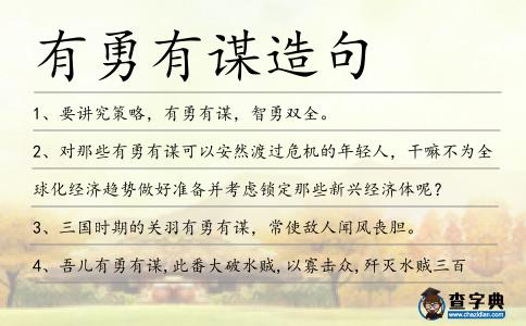 有勇有謀造句
