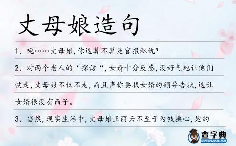 丈母娘造句
