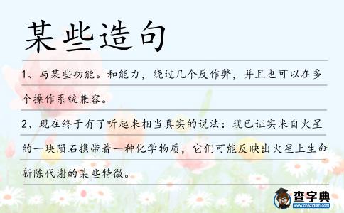 某些造句