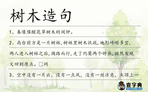 樹木造句