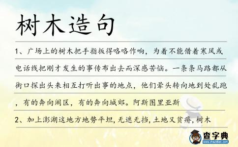 樹木造句