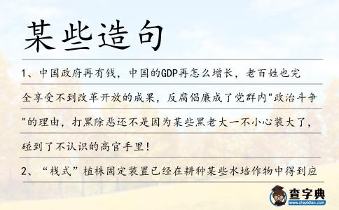 某些造句