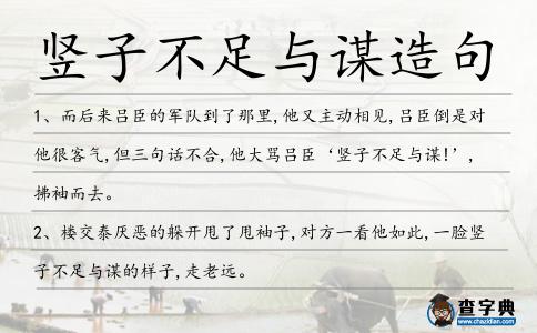 豎子不足與謀造句