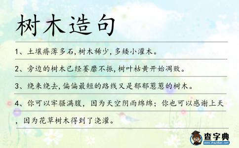 樹木造句