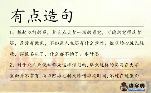 有點造句