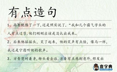 有點(diǎn)造句