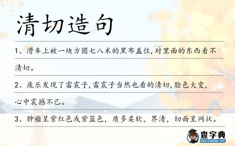 清切造句