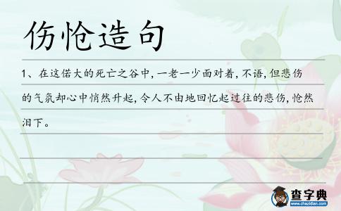 傷愴造句