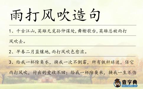 雨打風吹造句