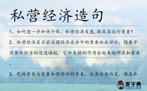 私營經濟造句
