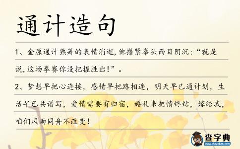 通計(jì)造句