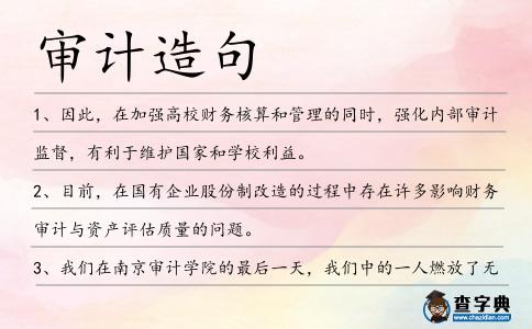 審計造句