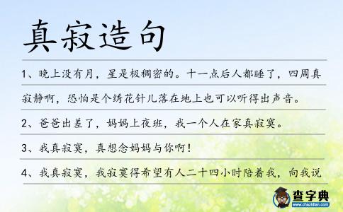 真寂造句