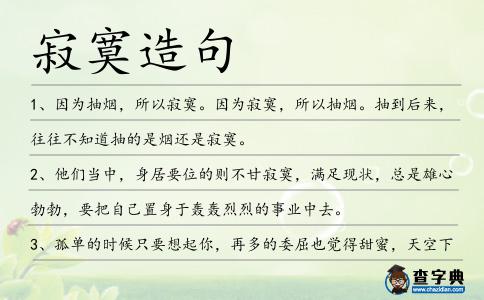 寂寞造句