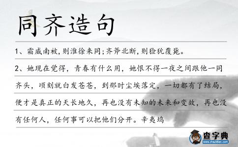 同齊造句