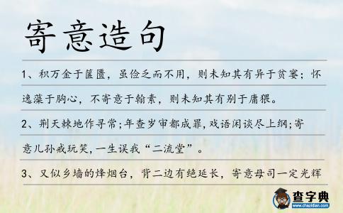 寄意造句