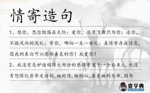情寄造句