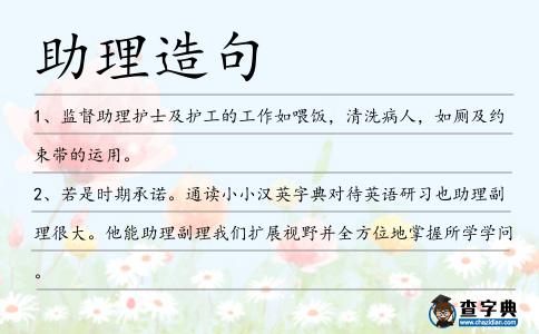 助理造句