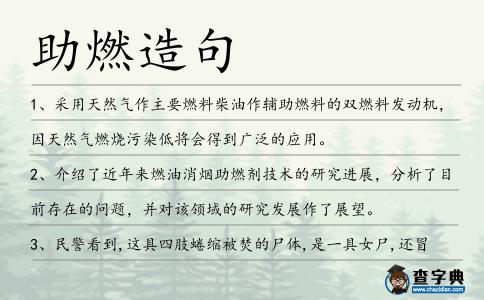助燃造句