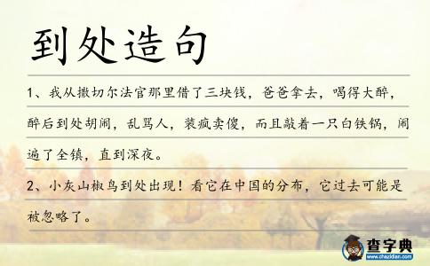 到處造句
