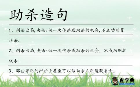 助殺造句