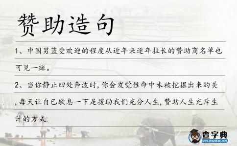 贊助造句