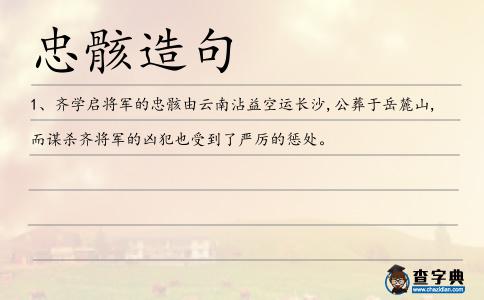 忠骸造句