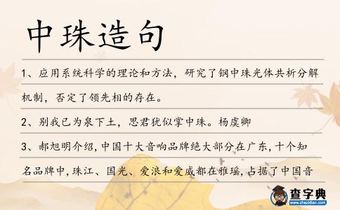 中珠造句