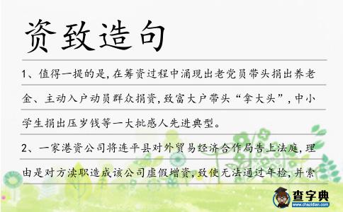 資致造句