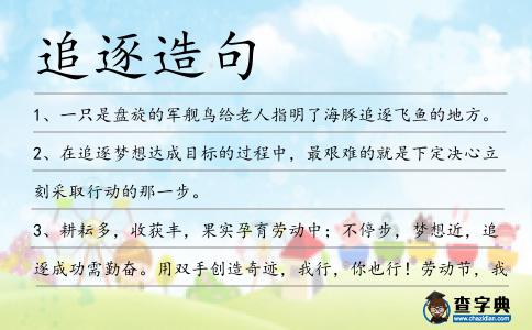 追逐造句