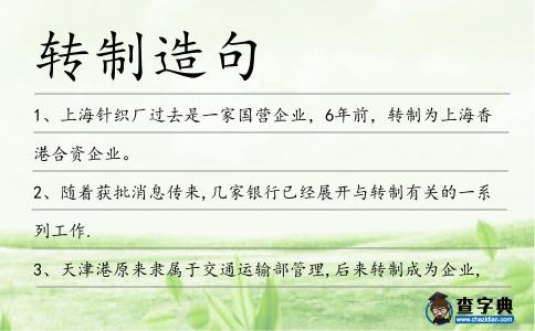 轉(zhuǎn)制造句